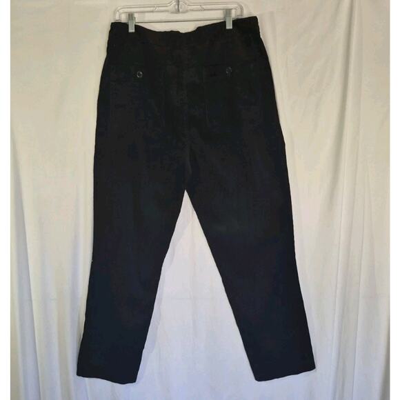 New w/Tag Poetry Women's Black Corduroy Hemp & Cotton Taper-Leg Trouser US 10 - Picture 6 of 9